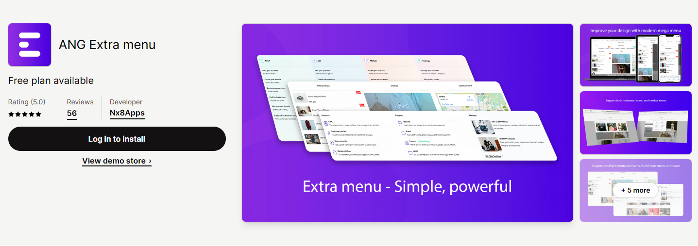 ANG Extra menu by Nx8Apps